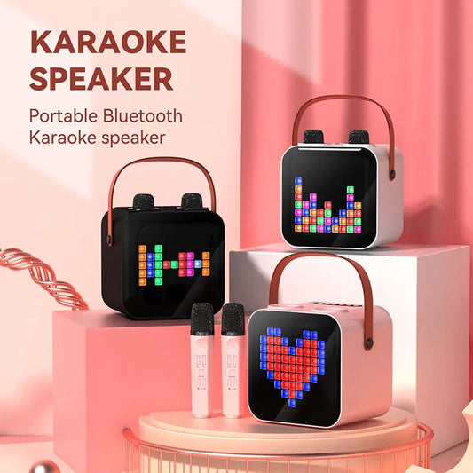 Wireless Mini Portable Karaoke Retro Bluetooth Speaker With Mic