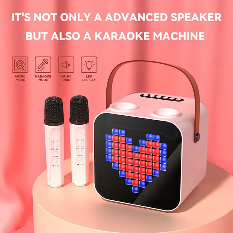 Wireless Mini Portable Karaoke Retro Bluetooth Speaker With Mic