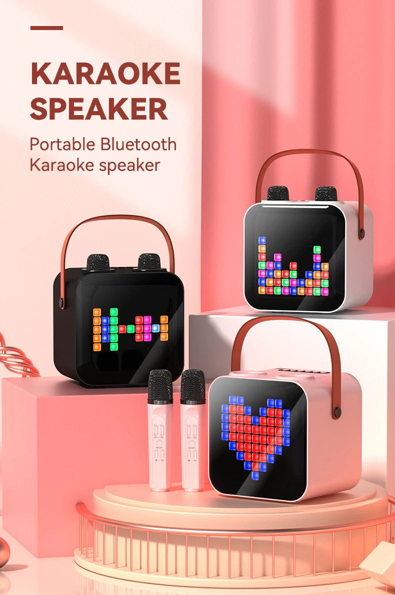 Wireless Mini Portable Karaoke Retro Bluetooth Speaker With Mic