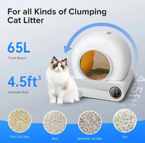 Automatic Smart Intelligent Wifi App Self-Cleaning Odor-Free Premium Cat Litter Box