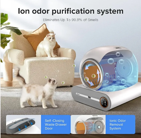 Automatic Smart Intelligent Wifi App Self-Cleaning Odor-Free Premium Cat Litter Box